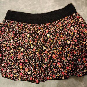 Joe Benbasset |  Floral Ruffled Skirt | Washable Rayon |  Size Large